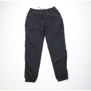 Vtg 90s Reebok Mens Large Faded Spell Out Lined Windbreaker Joggers Pants Black